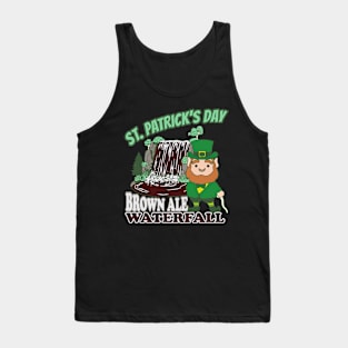 St Patricks Day Brown Ale Beer Waterfall Tank Top